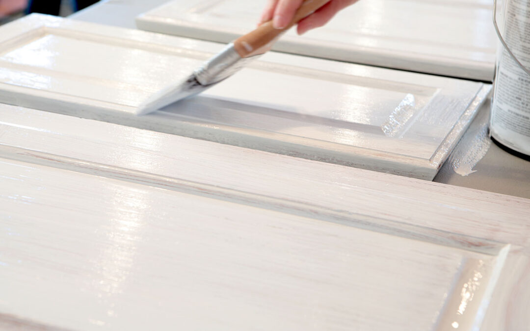 Cabinet painting and finishing with white paint