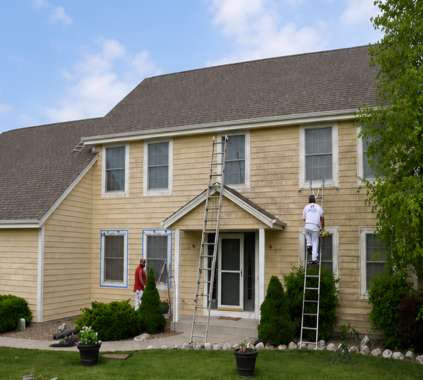 Before exterior painting project in Sussex Wisconsin