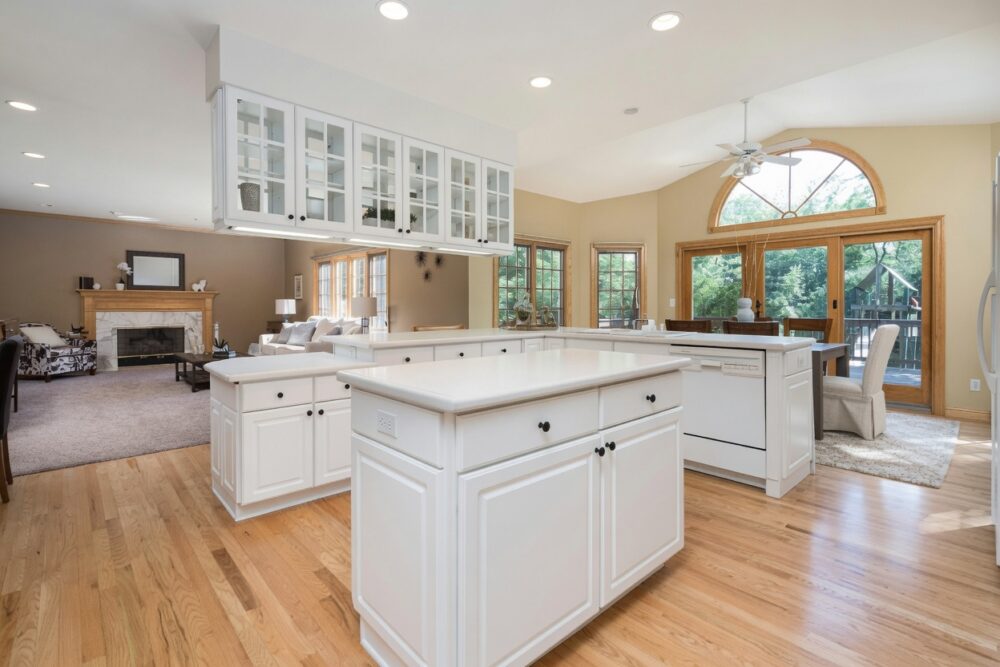Kitchen cabinet painting by Empire Painting