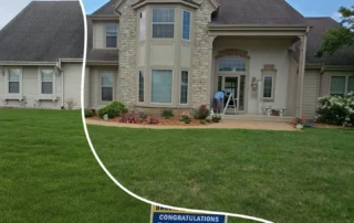 Pewaukee exterior house painting project before and after by Empire Painting
