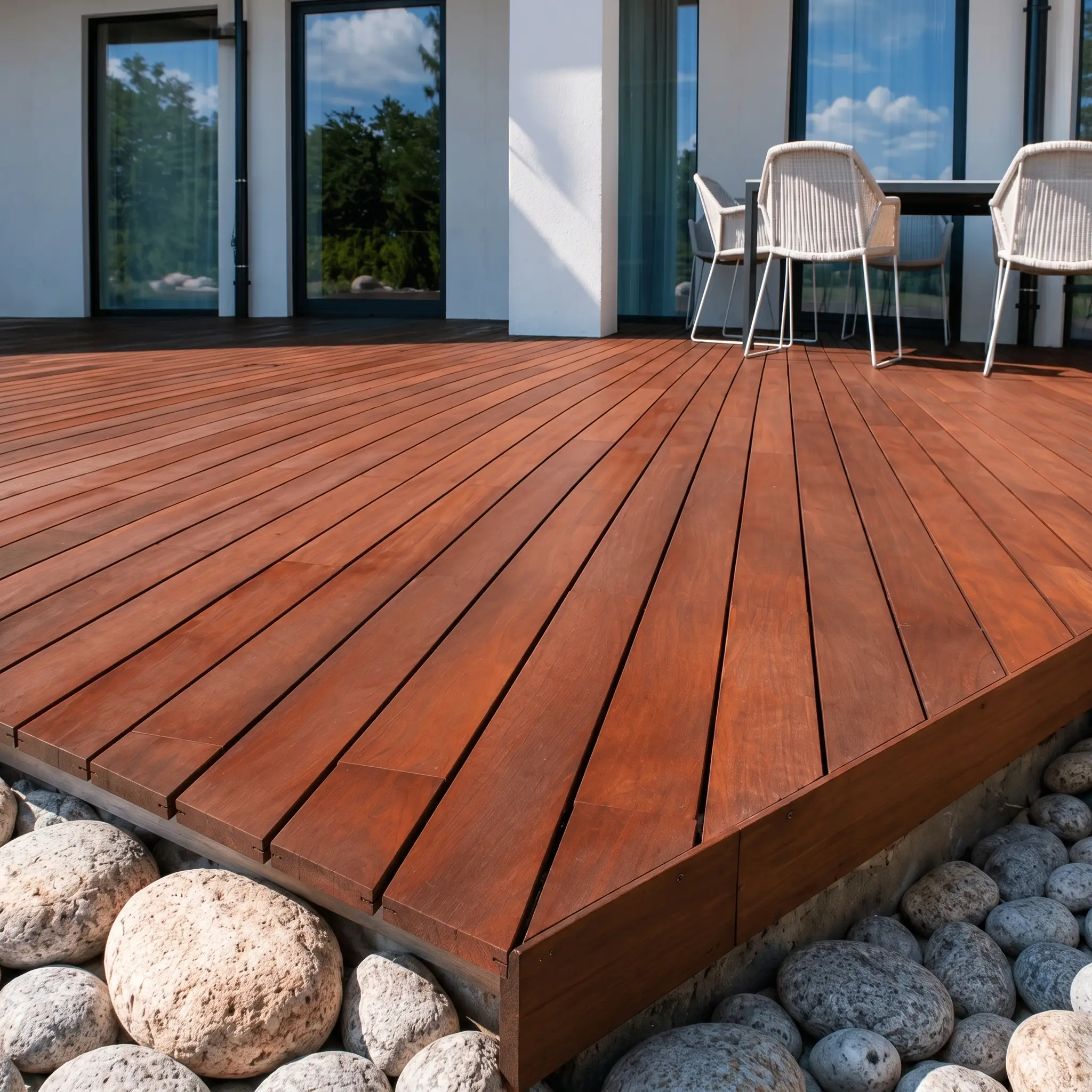 Deck staining and refinishing project by Empire Painting in Southeast Wisconsin