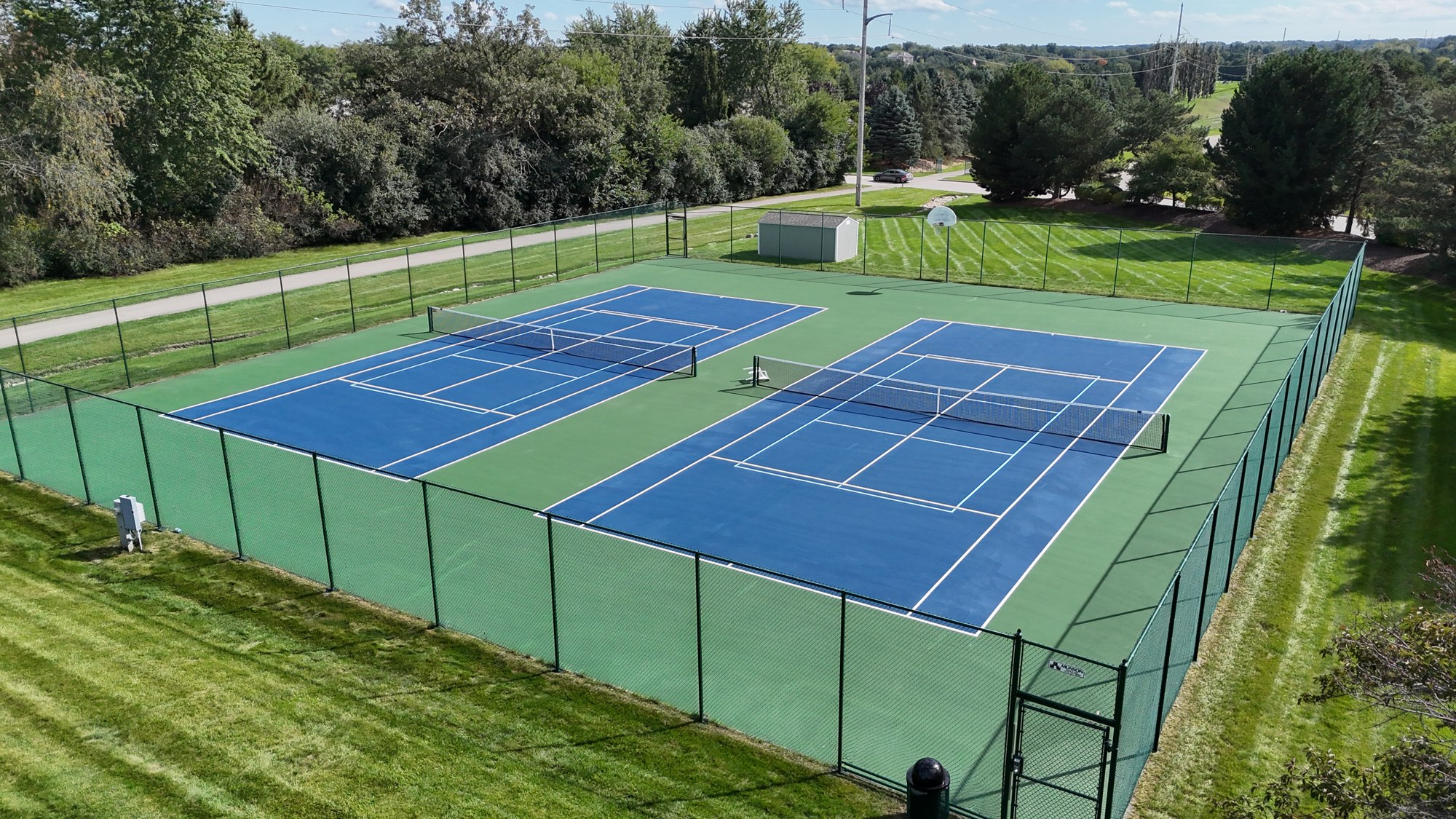 Bristlecone Pines tennis courts and fencing in Hartland