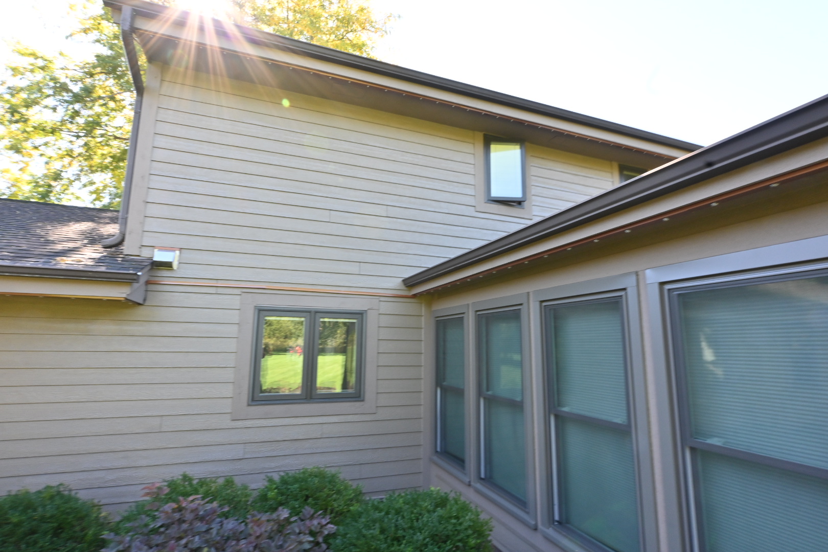 Rear exterior and windows of the McWilliams project in Mequon