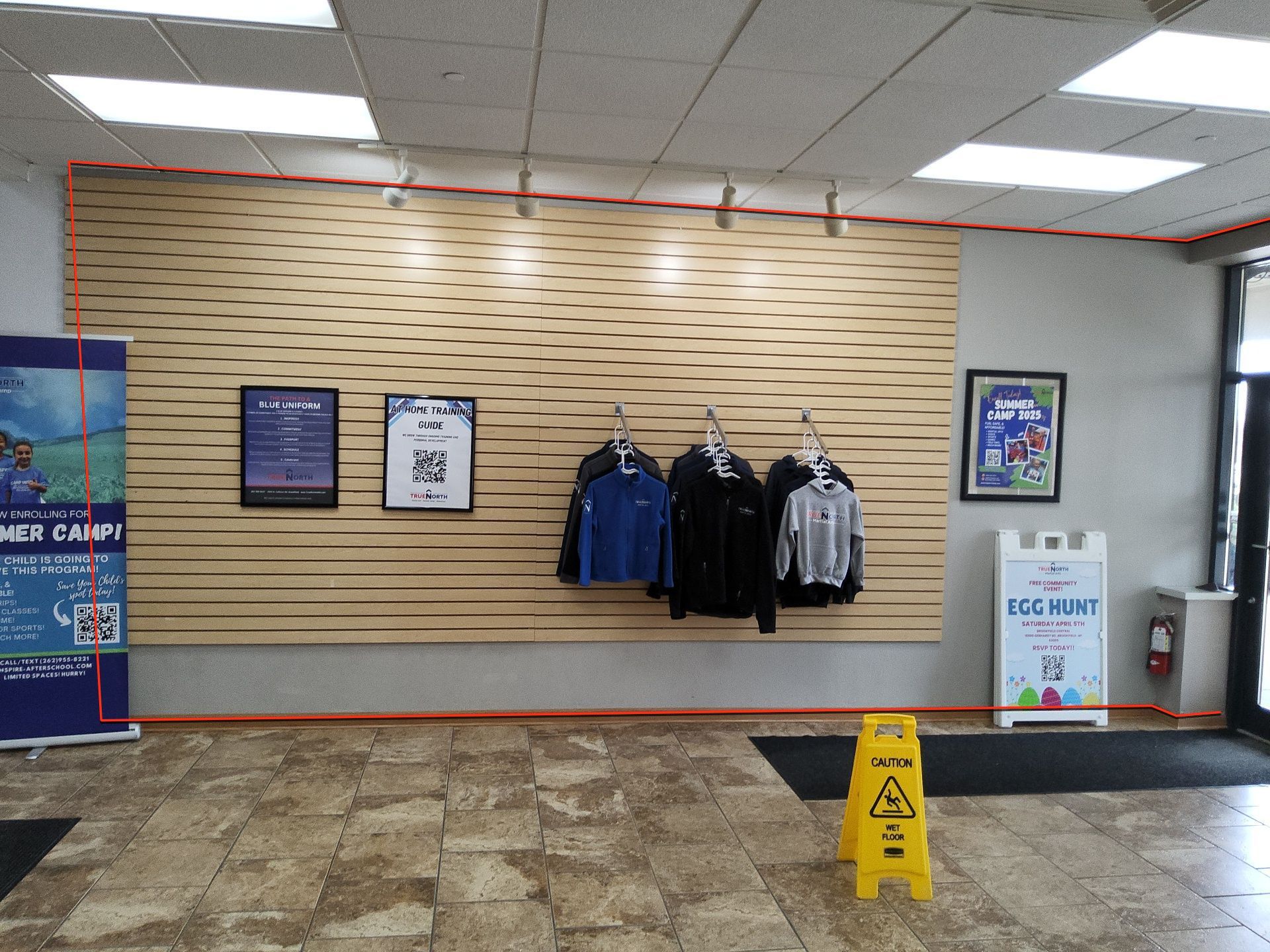 Reception and display area