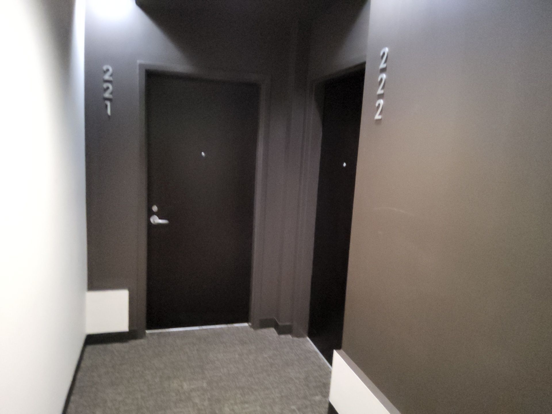 Apartment hallway at Emerald Row, an Empire Painting project